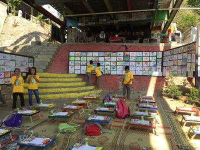 Kolong Jembatan Jadi Ruang  Kreatif Anak  Anak  Dewan 